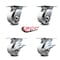 Service Caster 4 Inch Semi Steel Swivel Caster Set with Roller Bearings 2 Brakes SCC-35S420-SSR-2-SLB-2 - alternate 6